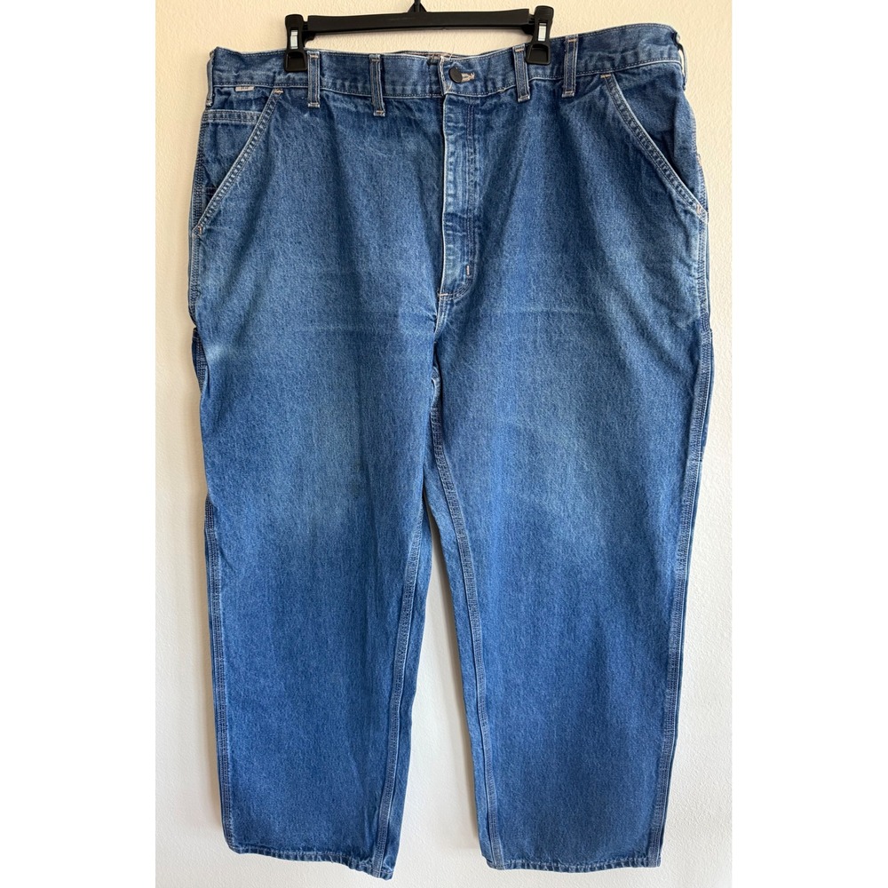 Carhartt Men Flame Resistant Work Jean Original Fit 44 x 32 Blue Utility